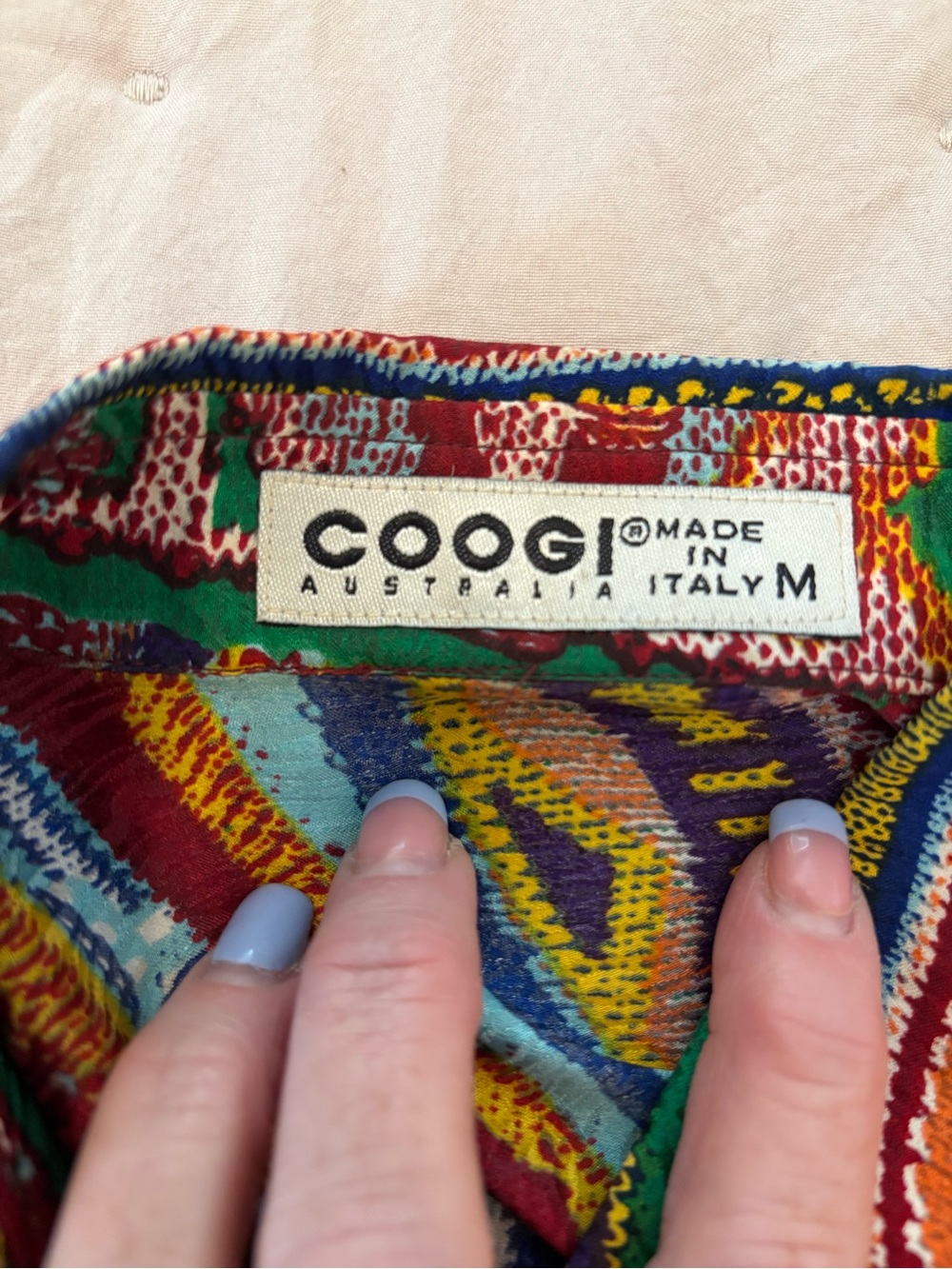 Rare Vintage COOGI Multicolor 100% Silk Italy